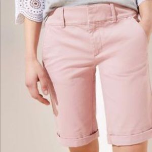 Loft Bermuda Roll Shorts with 9” inseam / 00 Petite / Pink Azalea
